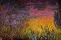Coucher de soleil à moitié Claude Monet